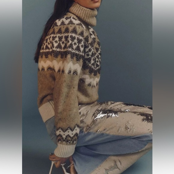 Pilcro by Anthropologie High Waisted Sequin Skater Jean - Picture 6 of 13